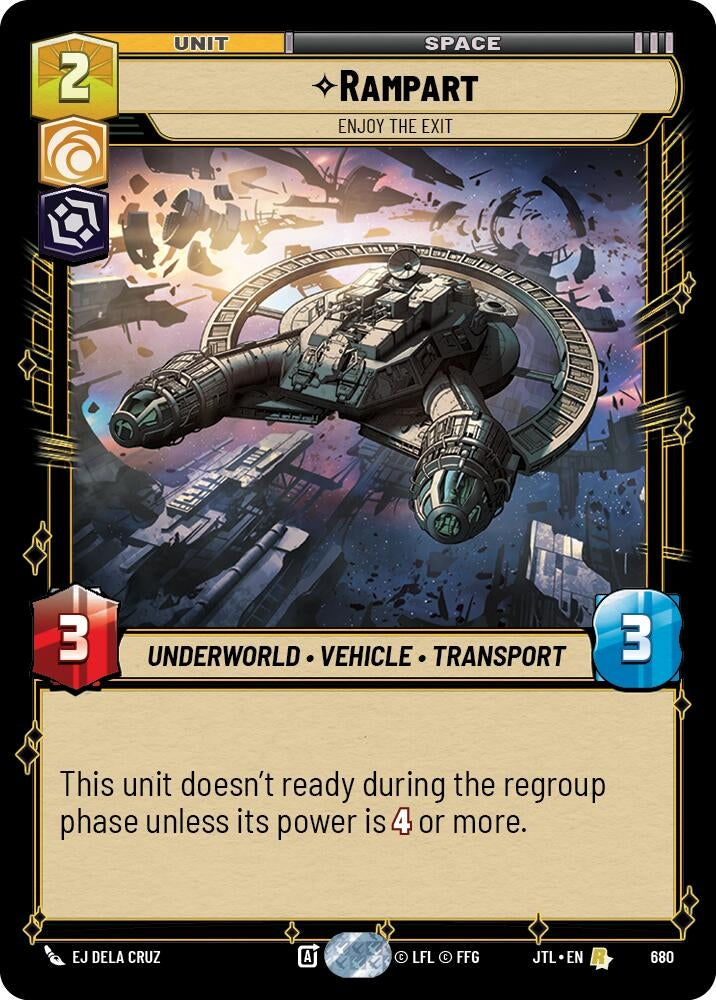 Image for Rampart - Enjoy the Exit (Foil) (680) (Jump to Lightspeed) - Star Wars: Unlimited