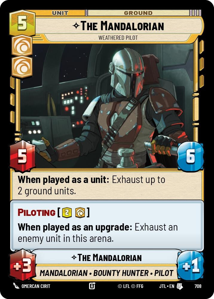 Image for The Mandalorian - Weathered Pilot (Foil) (708) (Jump to Lightspeed) - Star Wars: Unlimited