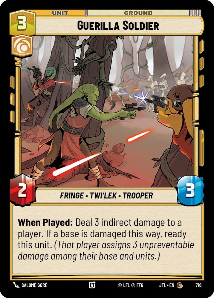 Image for Guerilla Soldier (Foil) (716) (Jump to Lightspeed) - Star Wars: Unlimited
