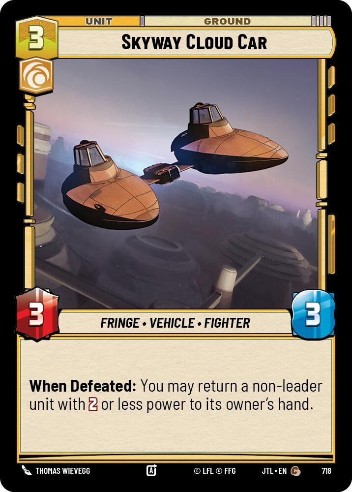 Image for Skyway Cloud Car (Foil) (718) (Jump to Lightspeed) - Star Wars: Unlimited