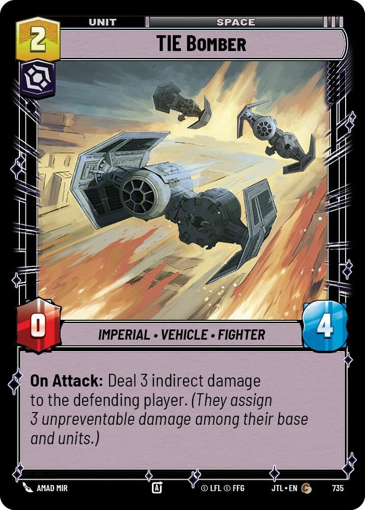 Image for TIE Bomber (Foil) (735) (Jump to Lightspeed) - Star Wars: Unlimited