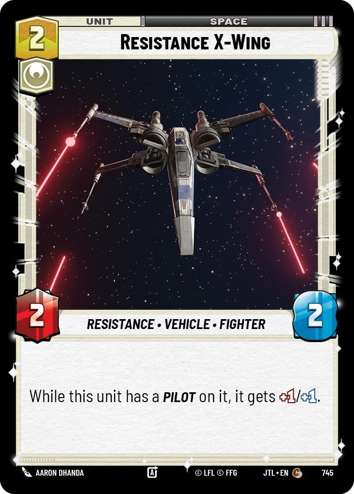 Image for Resistance X-Wing (Foil) (745) (Jump to Lightspeed) - Star Wars: Unlimited