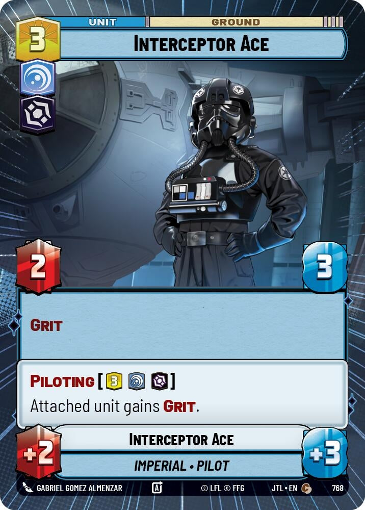 Image for Interceptor Ace (Hyperspace Foil) (768) (Jump to Lightspeed) - Star Wars: Unlimited