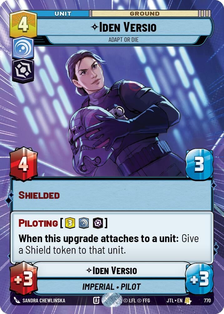 Image for Iden Versio - Adapt or Die (Hyperspace Foil) (770) (Jump to Lightspeed) - Star Wars: Unlimited