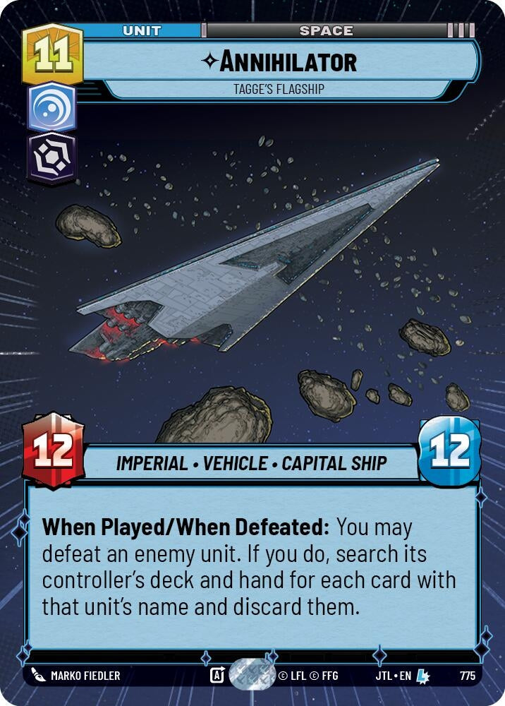 Image for Annihilator - Tagge's Flagship (Hyperspace Foil) (775) (Jump to Lightspeed) - Star Wars: Unlimited