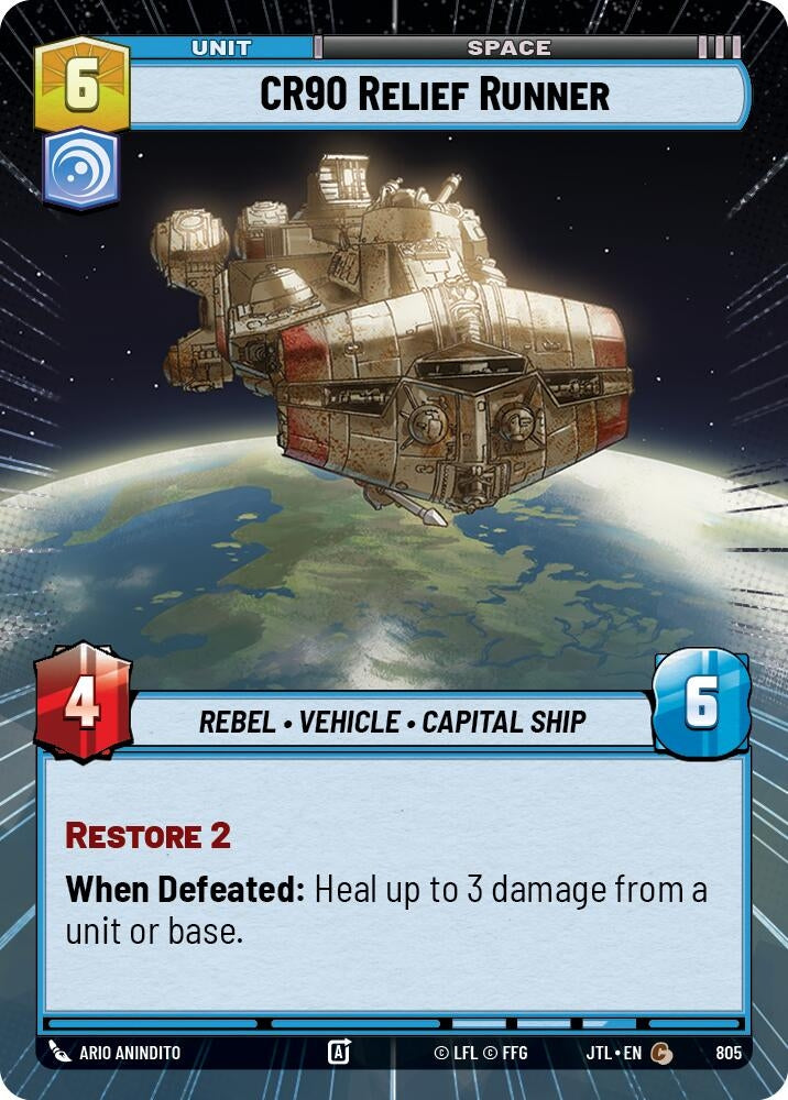 Image for CR90 Relief Runner (Hyperspace Foil) (805) (Jump to Lightspeed) - Star Wars: Unlimited