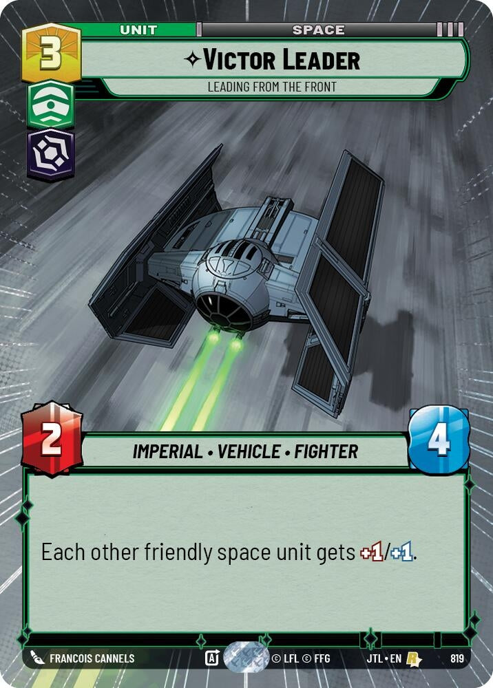 Image for Victor Leader - Leading from the Front (Hyperspace Foil) (819) (Jump to Lightspeed) - Star Wars: Unlimited