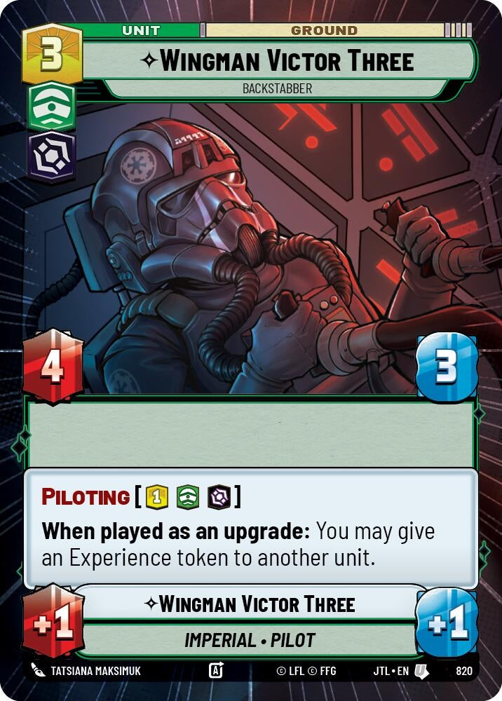Image for Wingman Victor Three - Backstabber (Hyperspace Foil) (820) (Jump to Lightspeed) - Star Wars: Unlimited