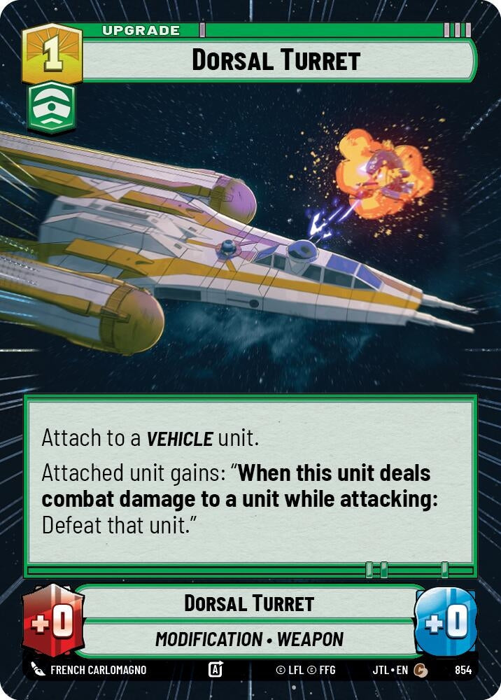 Image for Dorsal Turret (Hyperspace Foil) (854) (Jump to Lightspeed) - Star Wars: Unlimited