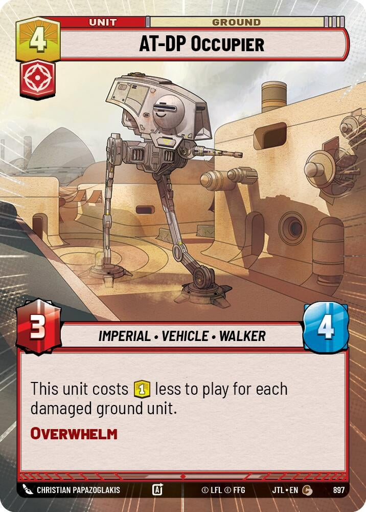 Image for AT-DP Occupier (Hyperspace Foil) (897) (Jump to Lightspeed) - Star Wars: Unlimited