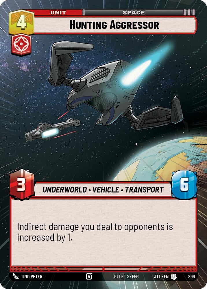 Image for Hunting Aggressor (Hyperspace Foil) (899) (Jump to Lightspeed) - Star Wars: Unlimited