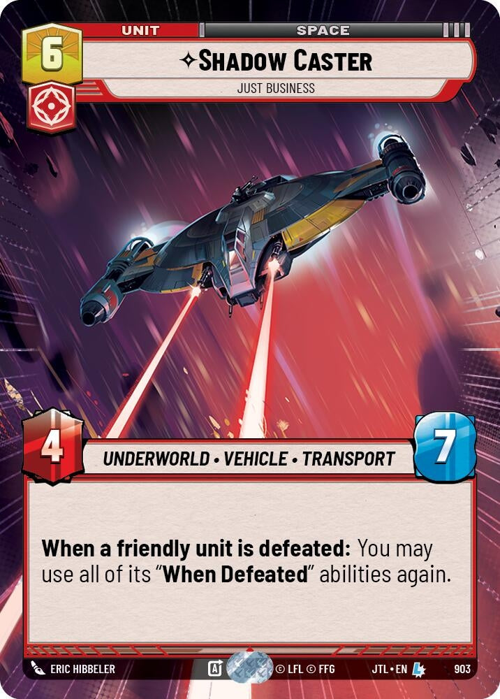 Image for Shadow Caster - Just Business (Hyperspace Foil) (903) (Jump to Lightspeed) - Star Wars: Unlimited