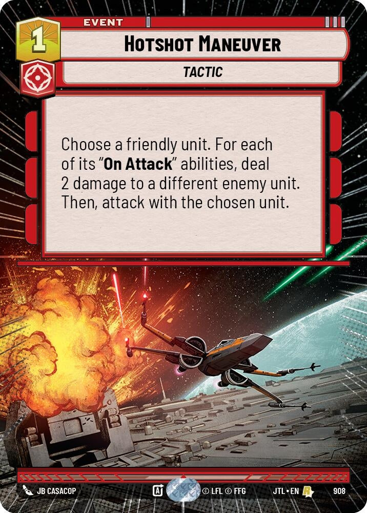 Image for Hotshot Maneuver (Hyperspace Foil) (908) (Jump to Lightspeed) - Star Wars: Unlimited
