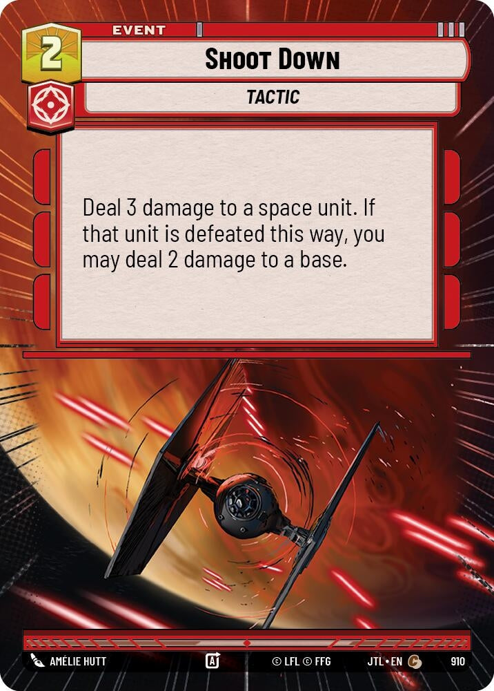 Image for Shoot Down (Hyperspace Foil) (910) (Jump to Lightspeed) - Star Wars: Unlimited