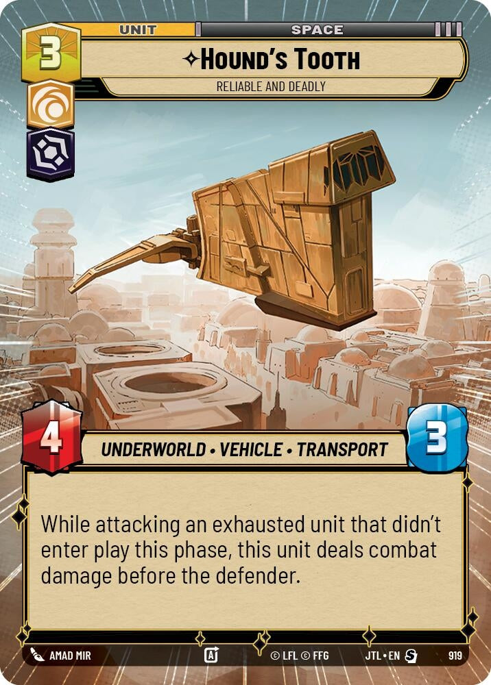 Image for Hound's Tooth - Reliable and Deadly (Hyperspace Foil) (919) (Jump to Lightspeed) - Star Wars: Unlimited