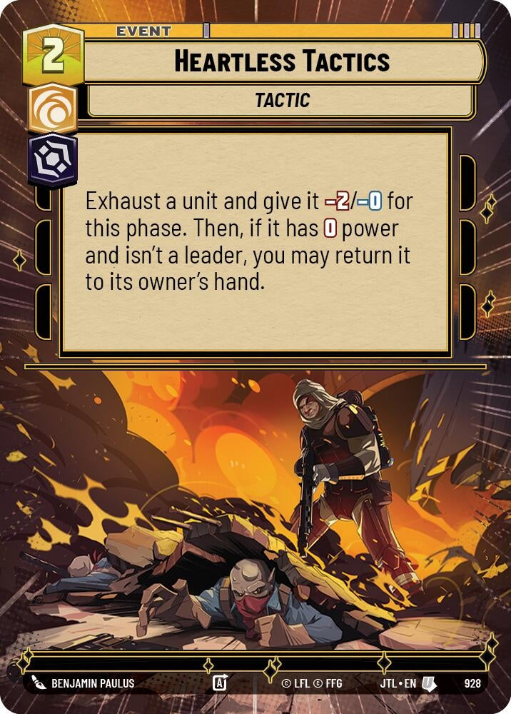 Image for Heartless Tactics (Hyperspace Foil) (928) (Jump to Lightspeed) - Star Wars: Unlimited