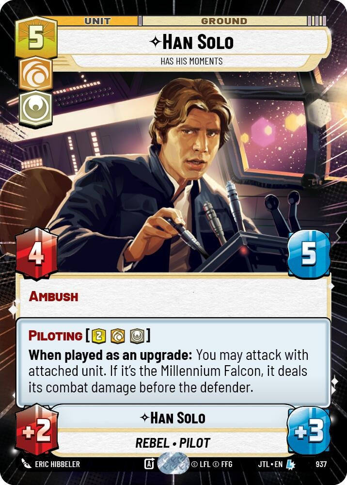 Image for Han Solo - Has His Moments (Hyperspace Foil) (937) (Jump to Lightspeed) - Star Wars: Unlimited