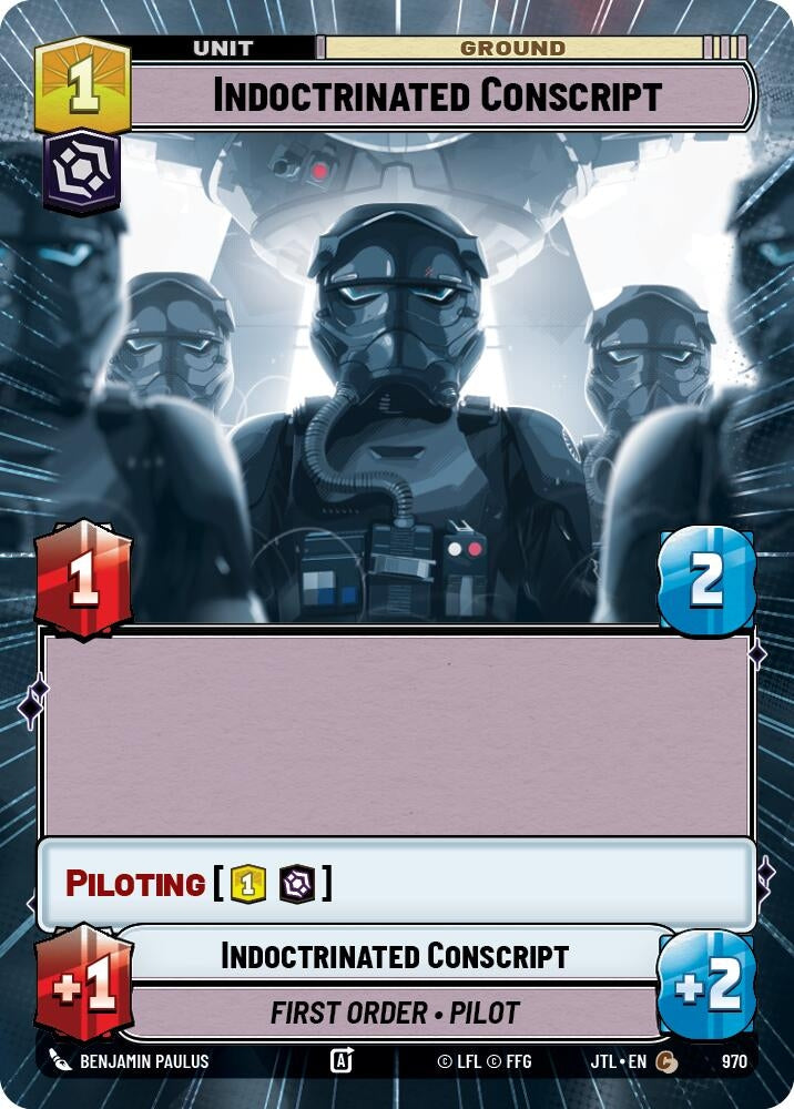 Image for Indoctrinated Conscript (Hyperspace Foil) (970) (Jump to Lightspeed) - Star Wars: Unlimited