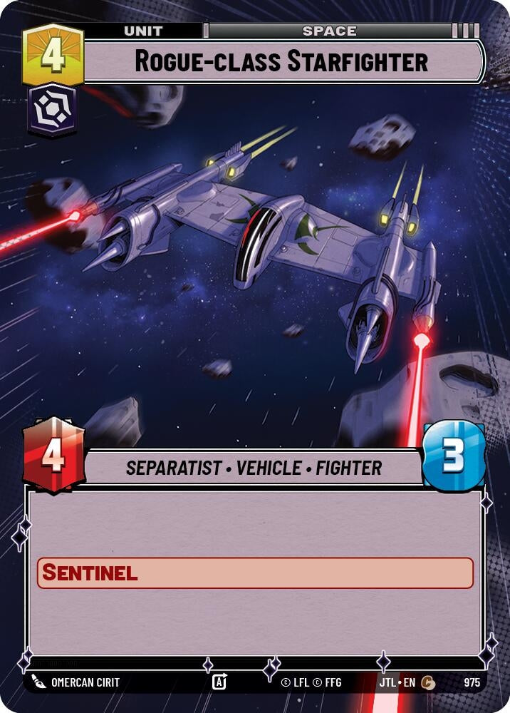Image for Rogue-class Starfighter (Hyperspace Foil) (975) (Jump to Lightspeed) - Star Wars: Unlimited