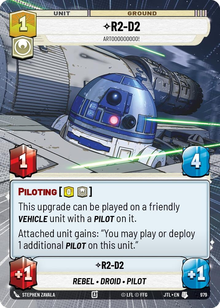 Image for R2-D2 - Artooooooooo! (Hyperspace Foil) (979) (Jump to Lightspeed) - Star Wars: Unlimited