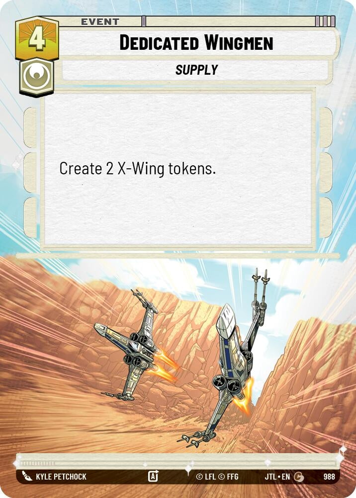 Image for Dedicated Wingmen (Hyperspace Foil) (988) (Jump to Lightspeed) - Star Wars: Unlimited