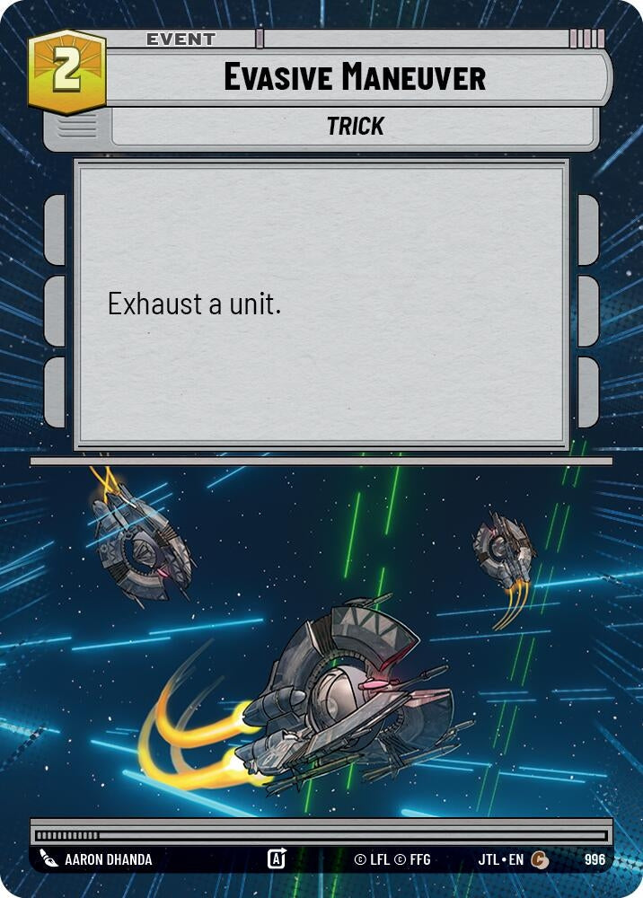 Image for Evasive Maneuver (Hyperspace Foil) (996) (Jump to Lightspeed) - Star Wars: Unlimited
