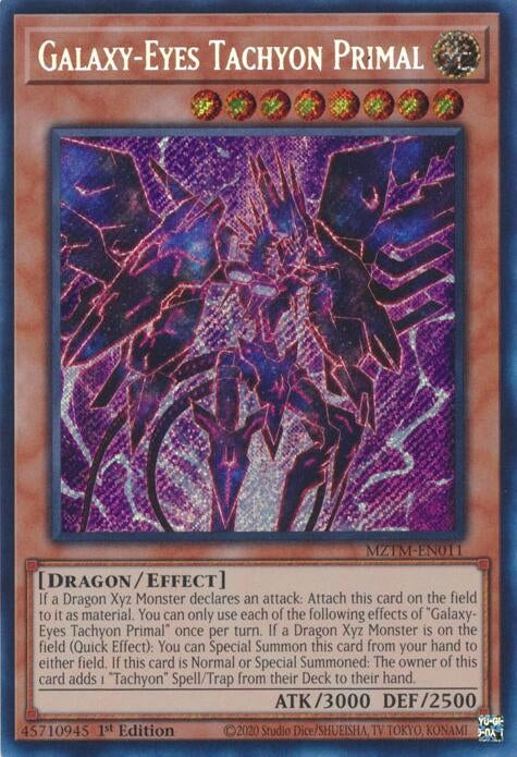 Galaxy-Eyes Tachyon Primal (MZTM-EN011) (Maze of the Master)