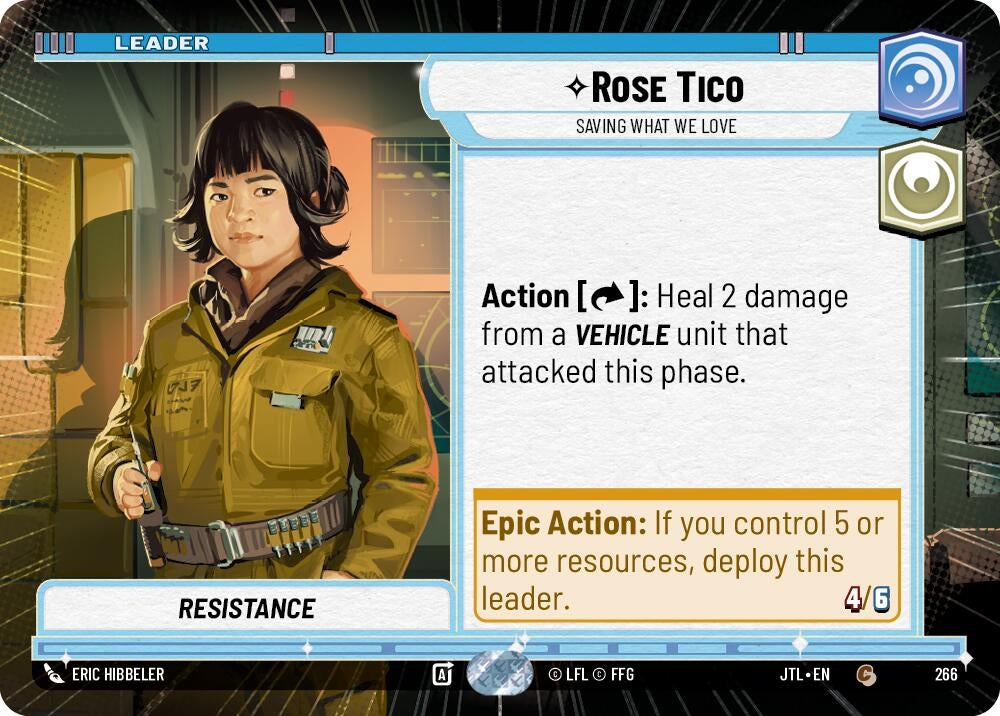 Image for Rose Tico - Saving What We Love (Hyperspace) (266) (Jump to Lightspeed) - Star Wars: Unlimited