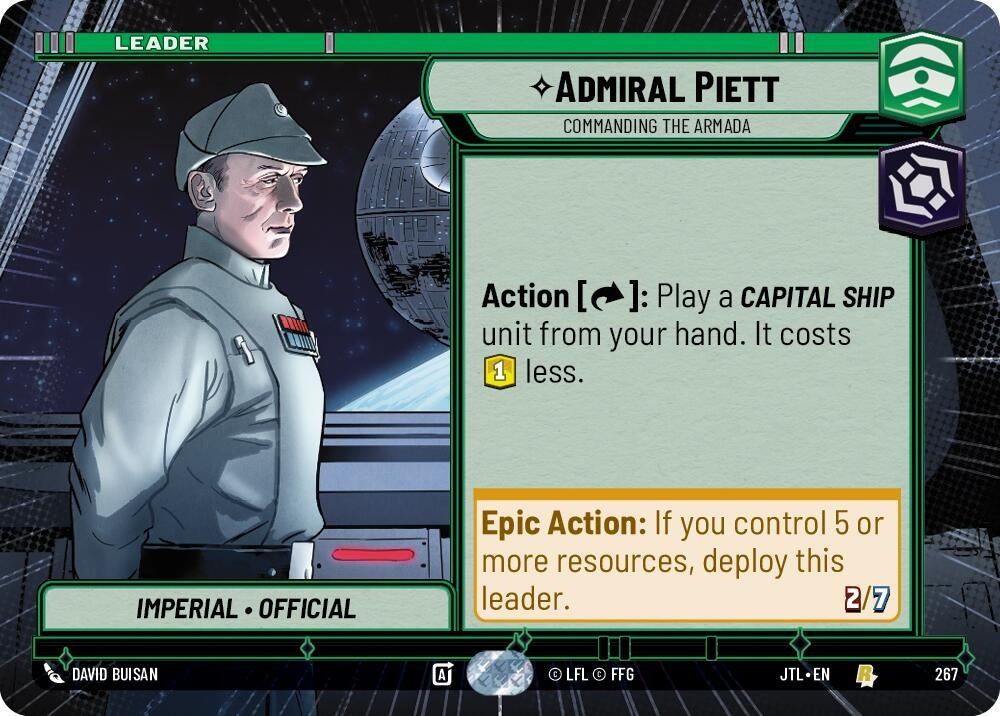 Image for Admiral Piett - Commanding the Armada (Hyperspace) (267) (Jump to Lightspeed) - Star Wars: Unlimited