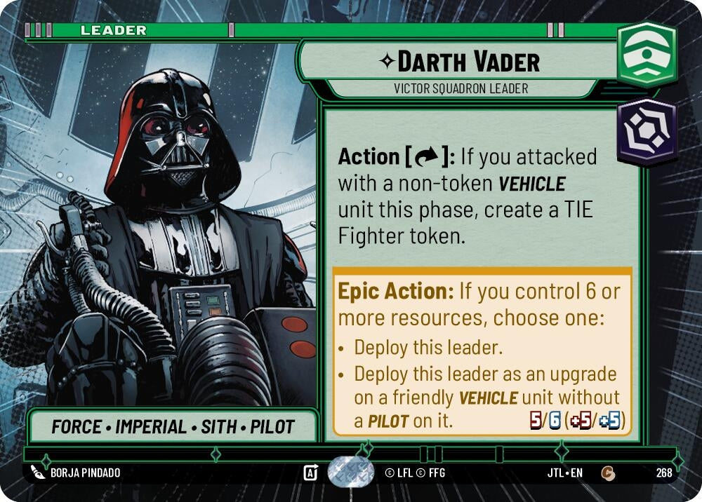 Image for Darth Vader - Victor Squadron Leader (Hyperspace) (268) (Jump to Lightspeed) - Star Wars: Unlimited