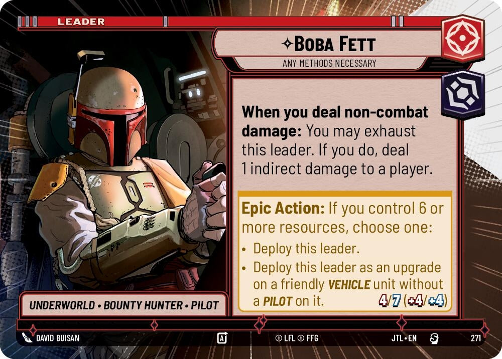 Image for Boba Fett - Any Methods Necessary (Hyperspace) (271) (Jump to Lightspeed) - Star Wars: Unlimited