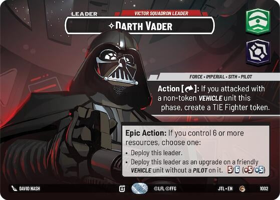 Image for Darth Vader - Victor Squadron Leader (Showcase) (1002) (Jump to Lightspeed) - Star Wars: Unlimited