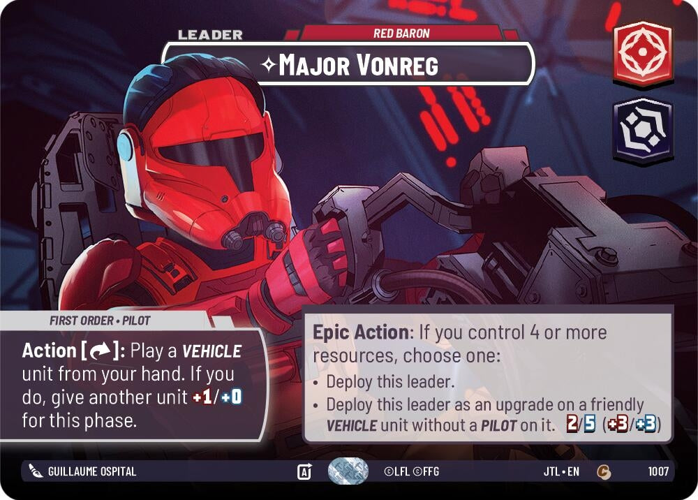 Image for Major Vonreg - Red Baron (Showcase) (1007) (Jump to Lightspeed) - Star Wars: Unlimited