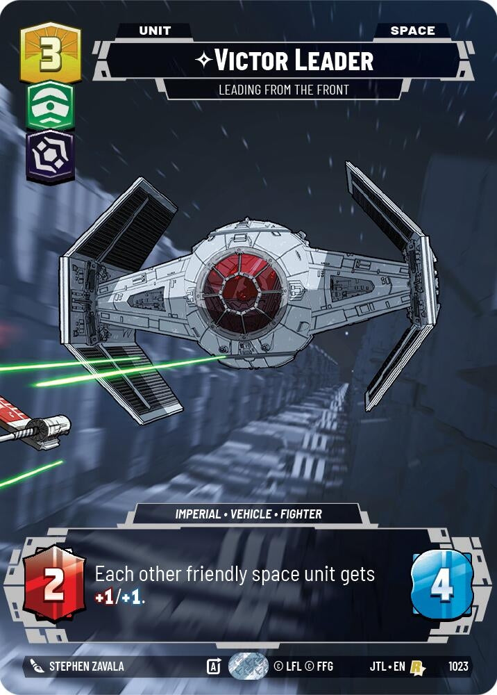 Image for Victor Leader - Leading from the Front (Prestige) (1023) (Jump to Lightspeed) - Star Wars: Unlimited