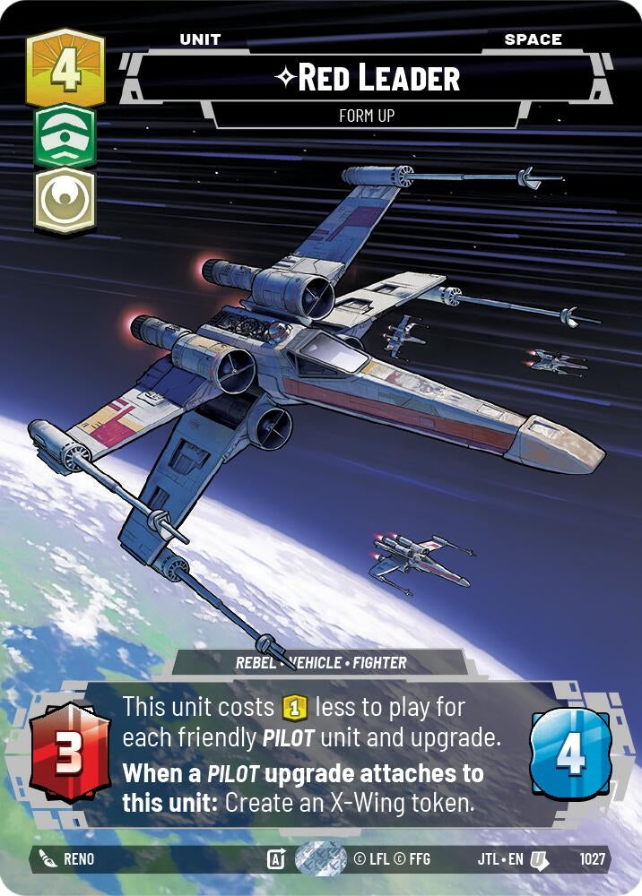 Image for Red Leader - Form Up (Prestige) (1027) (Jump to Lightspeed) - Star Wars: Unlimited