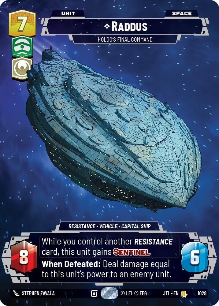 Image for Raddus - Holdo's Final Command (Prestige) (1028) (Jump to Lightspeed) - Star Wars: Unlimited