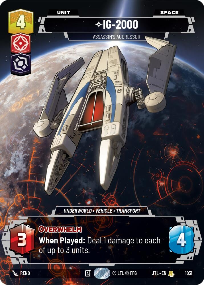 Image for IG-2000 - Assassin's Aggressor (Prestige) (1031) (Jump to Lightspeed) - Star Wars: Unlimited