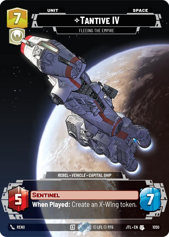 Image for Tantive IV - Fleeing the Empire (Prestige) (1050) (Jump to Lightspeed) - Star Wars: Unlimited