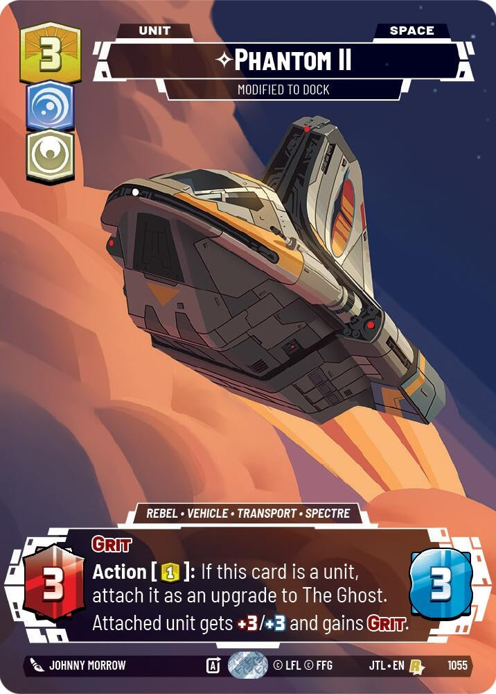 Image for Phantom II - Modified to Dock (Prestige Foil) (1055) (Jump to Lightspeed) - Star Wars: Unlimited