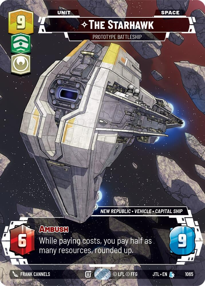 Image for The Starhawk - Prototype Battleship (Prestige Foil) (1065) (Jump to Lightspeed) - Star Wars: Unlimited