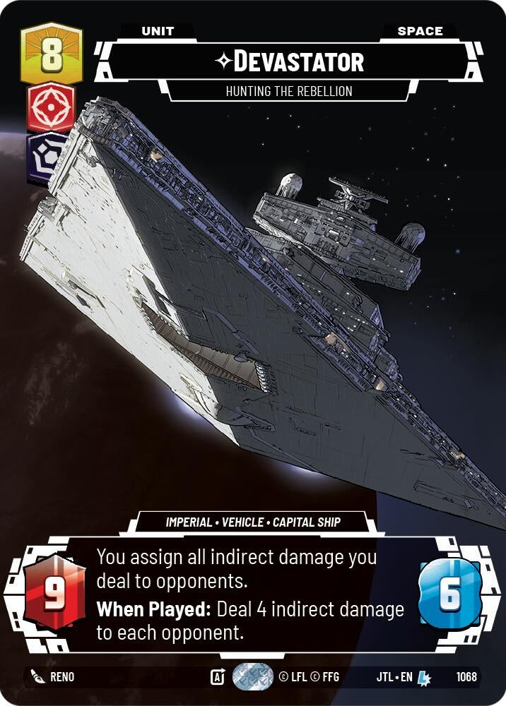 Image for Devastator - Hunting the Rebellion (Prestige Foil) (1068) (Jump to Lightspeed) - Star Wars: Unlimited