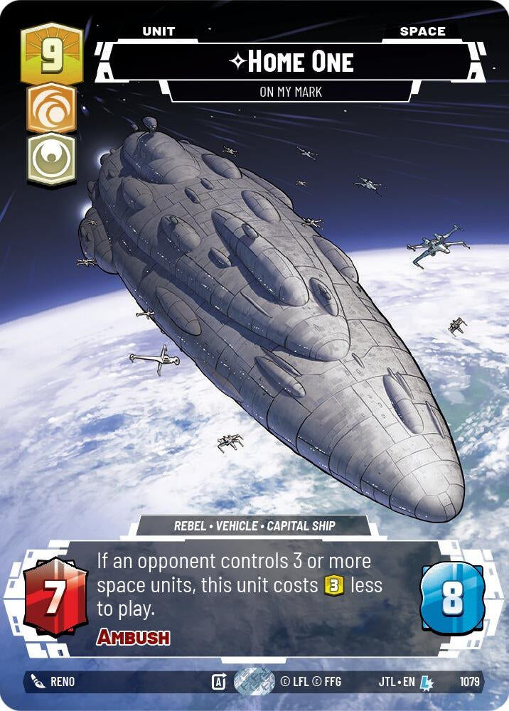 Image for Home One - On My Mark (Prestige Foil) (1079) (Jump to Lightspeed) - Star Wars: Unlimited