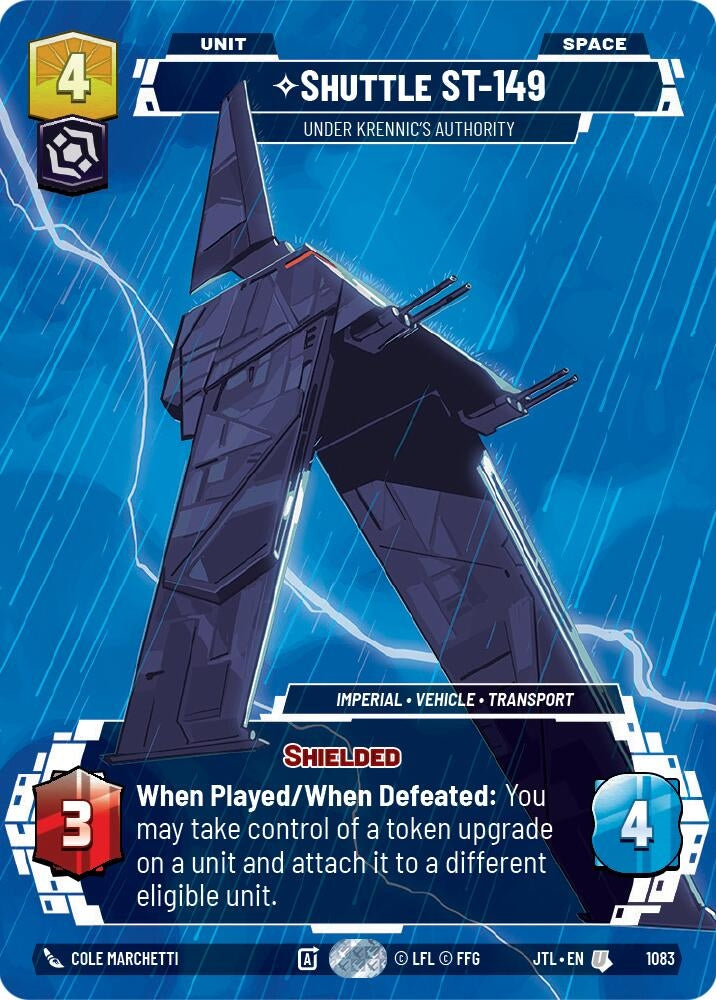 Image for Shuttle ST-149 - Under Krennic's Authority (Prestige Foil) (1083) (Jump to Lightspeed) - Star Wars: Unlimited