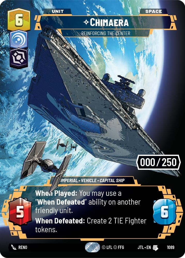 Image for Chimaera - Reinforcing the Center (Serialized) (1089) (Jump to Lightspeed) - Star Wars: Unlimited