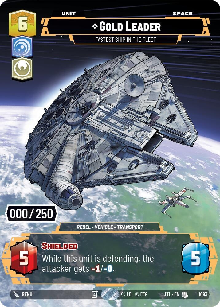 Image for Gold Leader - Fastest Ship in the Fleet (Serialized) (1093) (Jump to Lightspeed) - Star Wars: Unlimited