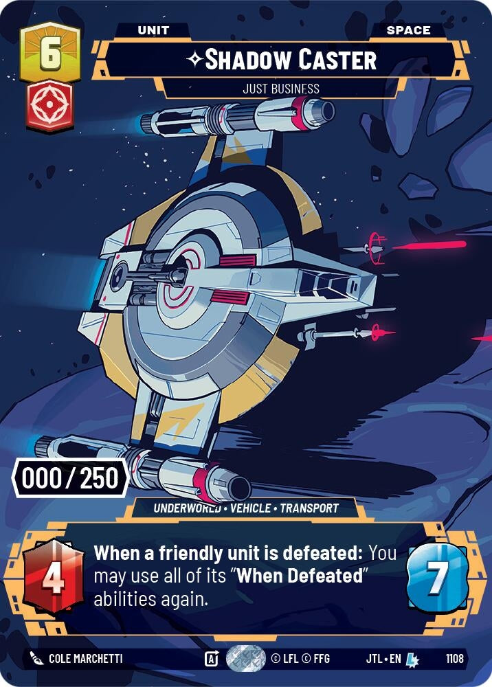 Image for Shadow Caster - Just Business (Serialized) (1108) (Jump to Lightspeed) - Star Wars: Unlimited