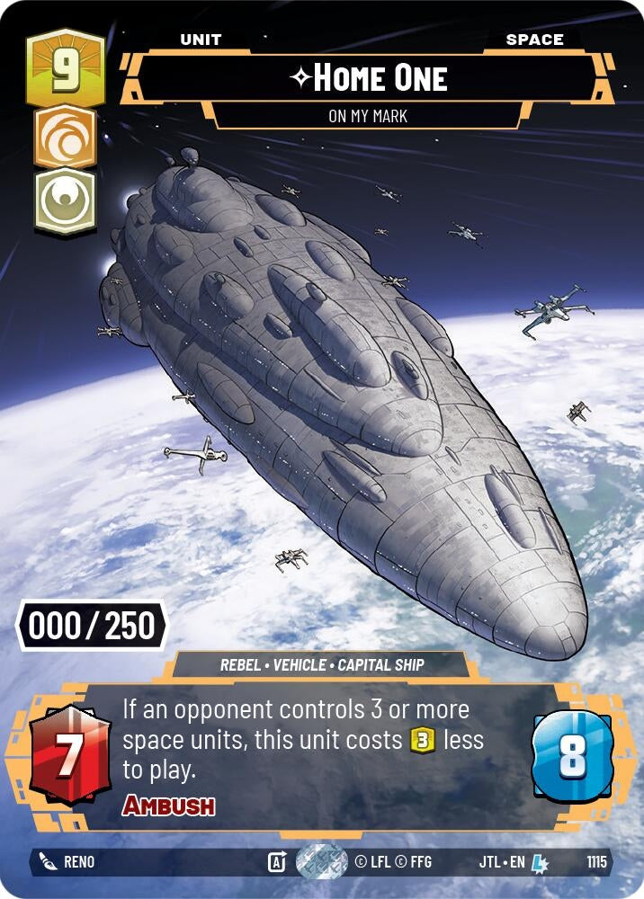 Image for Home One - On My Mark (Serialized) (1115) (Jump to Lightspeed) - Star Wars: Unlimited