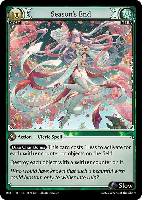 Image for Season's End (039) (Diao Chan Re: Collection, Idyll Corsage) - Grand Archive TCG