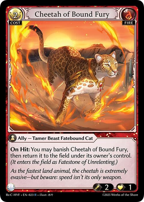 Image for Cheetah of Bound Fury (023) (Guo Jia Re: Collection, Heaven’s Favored) - Grand Archive TCG