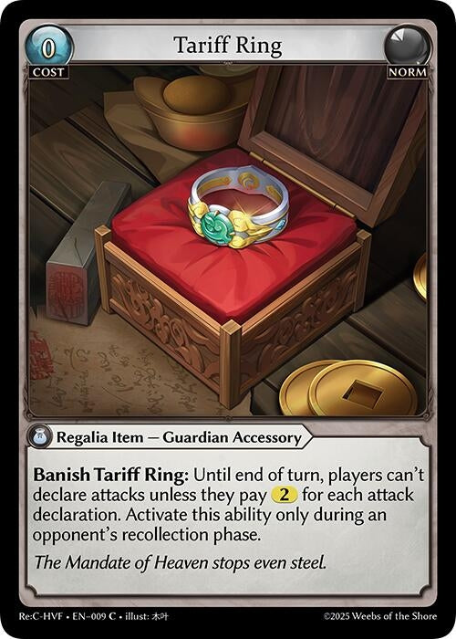 Image for Tariff Ring (009) (Guo Jia Re: Collection, Heaven’s Favored) - Grand Archive TCG
